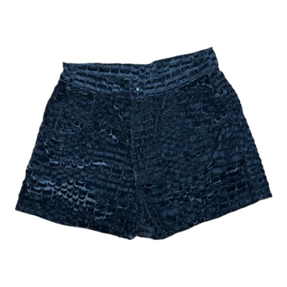 Elegant Vintage 80s 90s Black Snake Skin Pattern Shorts Juniors Size 5